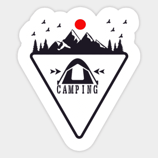 at its best mood - nature, hiking trekking, adventure, camping, outdoor recreation, sports Sticker